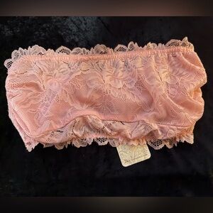 NWT Intimately Free People Lace Bandeau Bralette - Pink Sz S🌸